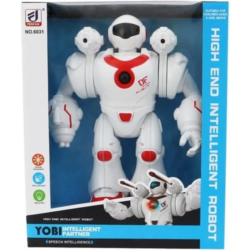 Füze Atan Sesli ve Işıklı Robot Kırmızı-Beyaz ürün görseli 1