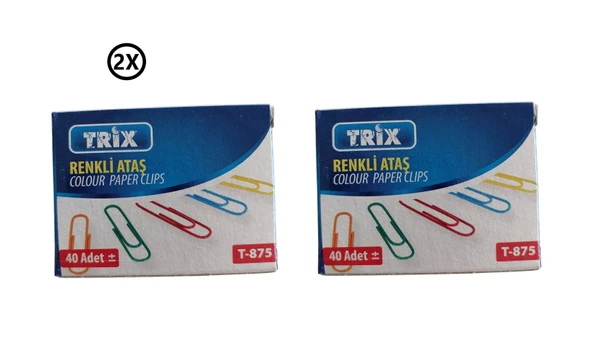 Trıx Renkli Ataş 40'lı x 2 adet ürün görseli 1