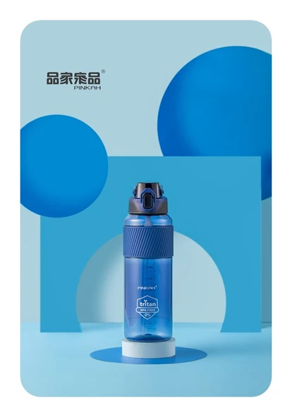 PINKAH SİLİKON PİPETLİ SPORTİF TRITAN MATARA 1100 ML ürün görseli 1
