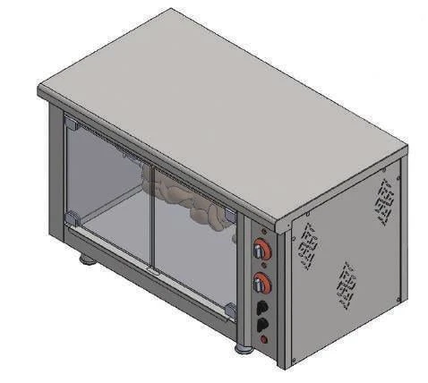 Himaksan Set Üstü Piliç Çevirme Makinesi Doğalgazlı (İki şiş Altı piliç) ürün görseli 1