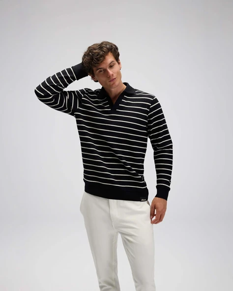 Ellesse Erkek Polo Sweatshirt EM594-BK ürün görseli 1