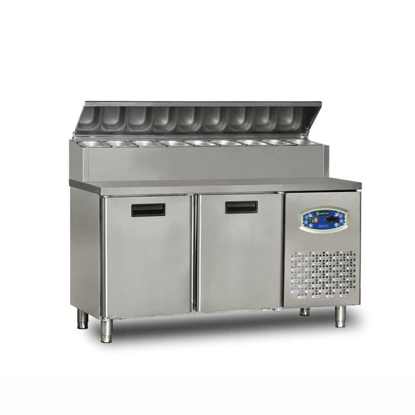Dampak 2 Kapılı Alçak Monte Pizza Hazırlık Dolabı 320 Litre 150 x 70 x 109 (cm) ürün görseli 1