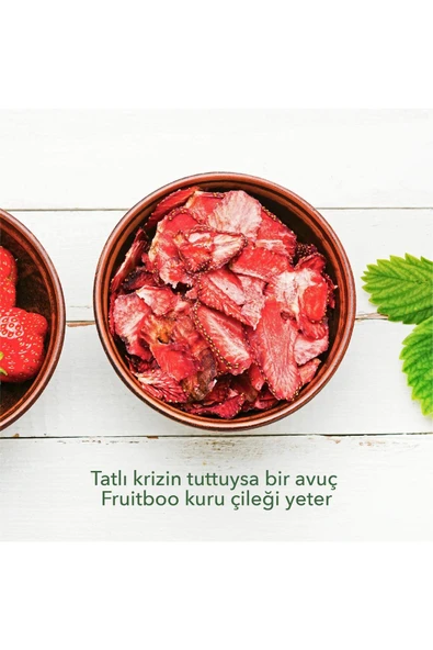Çilek Kurusu- %100 Doğal Yollarla Kurutulmuş Çıtır Meyve -Kurutulmuş Çilek-Kuru Meyve 25 Gram ürün görseli 1