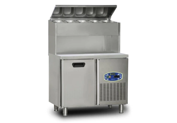 Dampak Tek Kapılı Yüksek Monte Pizza Hazırlık Dolabı 196 litre 100 x 70 x 133 (cm) ürün görseli 1