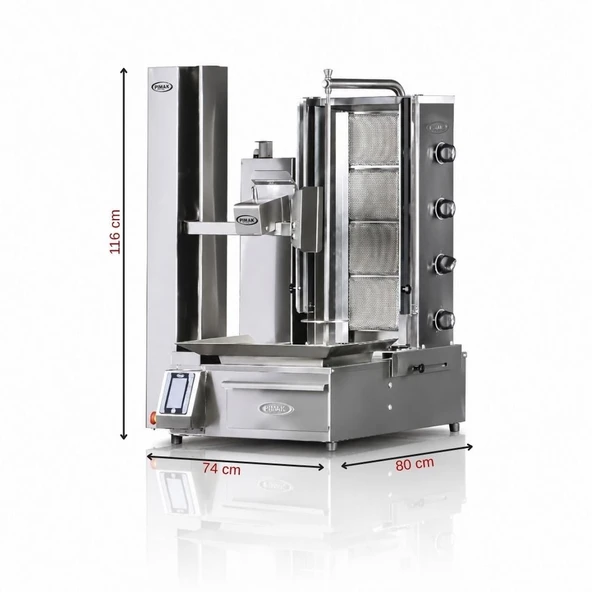 Pimak Robot Döner Makinaları 4 Radyanlı Doğalgazlı - Resim 4