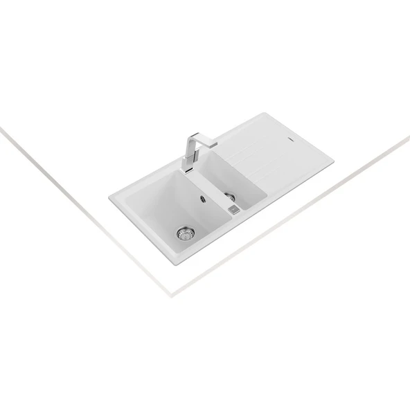 Teka Stone 60 B-TG Tegranite Evye Beyaz - Resim 2