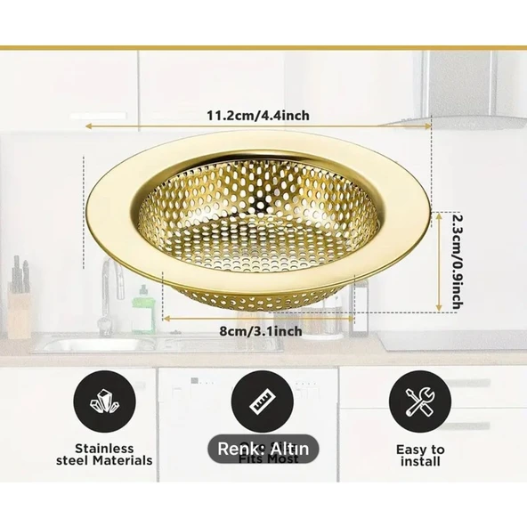 Peramics Eviye İçi Süzgeç Gold - Resim 4