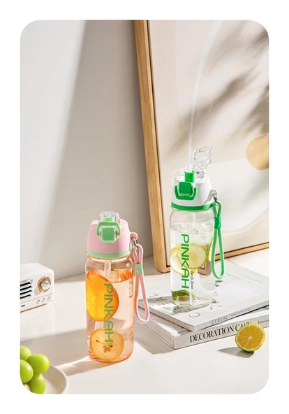 PINKAH SPRAY KAPAKLI SPORTİF TRITAN MATARA 800 ML ürün görseli 1