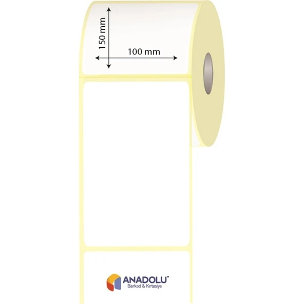 Anadolu Barkod Kuşe Etiket 100 mm x 150 mm ürün görseli 1