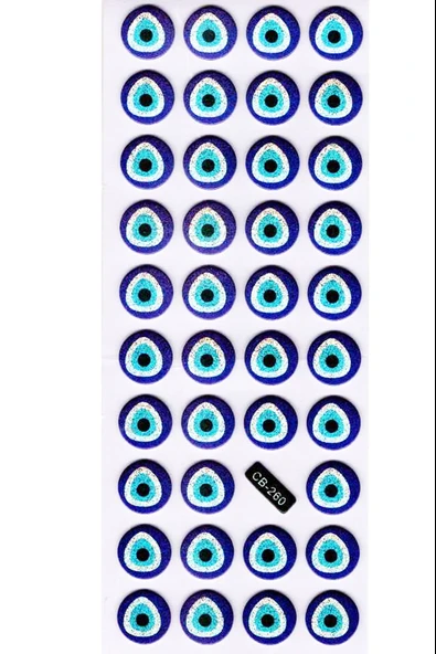 Sticker Kabartmalı Sticker Defter Planlayıcı Etiket (cb260) 16x7 cm- Küçük Nazar Boncuğu ürün görseli 1