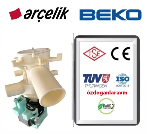 ArçeliK Beko Çamaşır Makinesi Su Boşaltma Pompa Motoru ürün görseli 1