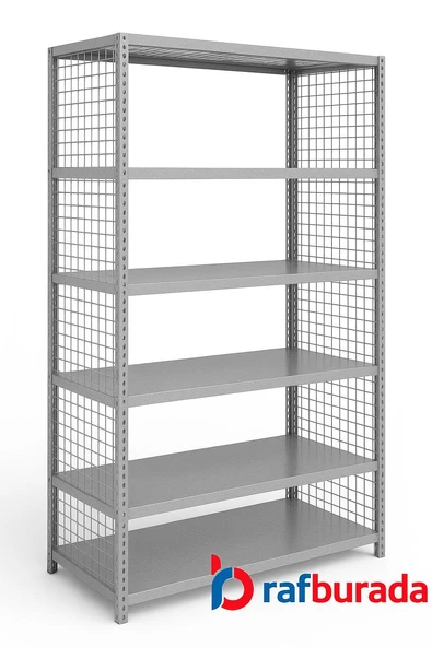 6 Katlı Galvaniz Tel Kafesli Çelik Ayakkabılık Rafı 31x75x150 cm  31x75 cm ürün görseli 1