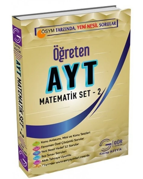 YKS AYT Öğreten Matematik Set 2 Gür Yayınları ürün görseli 1