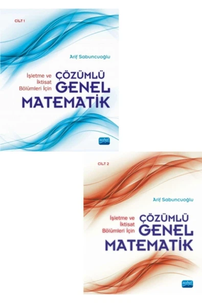Nobel Çözümlü Genel Matematik -cilt 1- Çözümlü Genel Matematik -cilt 2- Arif Sabuncuoğlu 2 Kitap Set ürün görseli 1