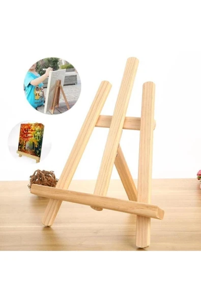 Masaüstü Şövale, Ahşap, Mini Şövale, Üç Ayaklı, Resim Şövalesi, Ressam Sehpası ürün görseli 1