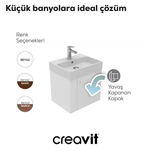 Font Lavabo Dolabı 50 cm Beyaz - Resim 6
