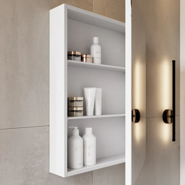 Font Lavabo Dolabı 50 cm Beyaz - Resim 3