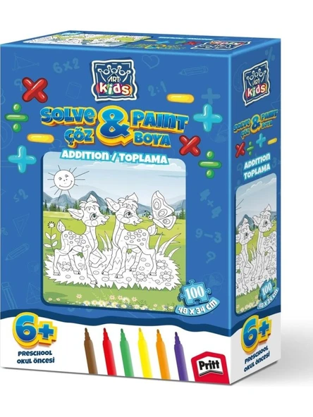 Art Puzzle Kids Çöz&Boya Toplama İşlemleri 6 Yaş Üzeri - 100 Parça Yapboz 5846 ürün görseli 1
