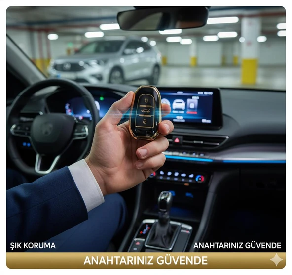 Jetta Metalize anahtar kabı Jetta uyumlu anahtar kılıfı e.m ürün görseli 1