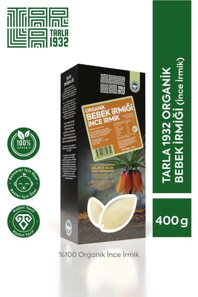 Tarla 1932 Organik Bebek İrmik (İnce İrmik)  Katkısız & Doğal  400 gr ürün görseli 1