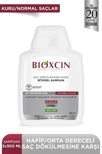 Bioxcin Genesis Normal Saçlar İçin Dökülme Karşıtı Bitkisel Özlü Şampuan 3x300 ml ürün görseli 1