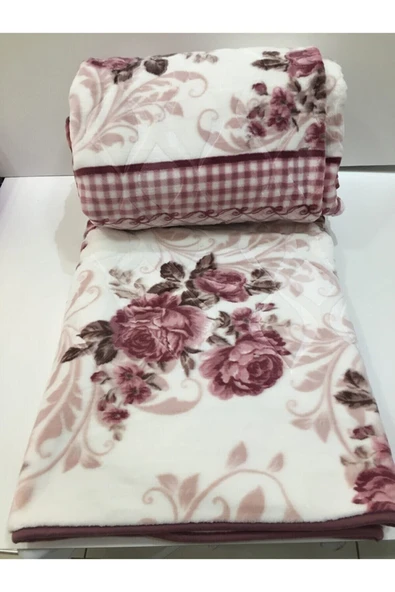 Sarar Gül Modern Desen Çift Kişilik Battaniye 4 Kg Yıkanabilir Peluş Kalın Battaniye ürün görseli 1