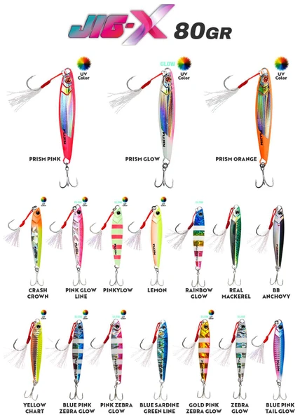 Fujin Jig-X 80gr Shore Jigging Jig Yem ürün görseli 1
