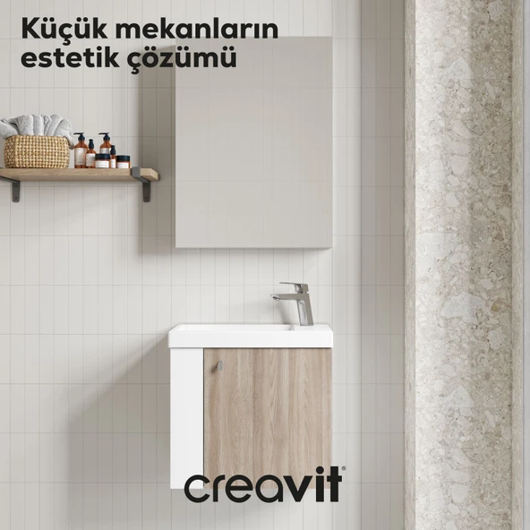 Forest Lavabo Dolabı 50 cm Beyaz-Barok - Resim 2
