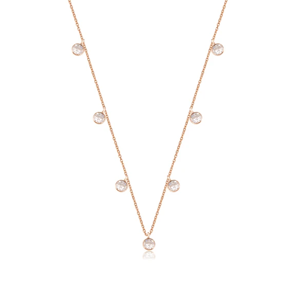 EMILIANO JEWELLERY SİLVER 925 AYAR ZİRKON TAŞLI TİFFANY KOLYE ürün görseli 1