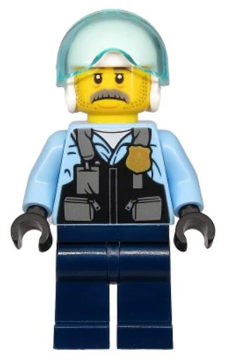 Lego Minifigür - Police - Pilot Sam Grizzled cty1131 ürün görseli 1