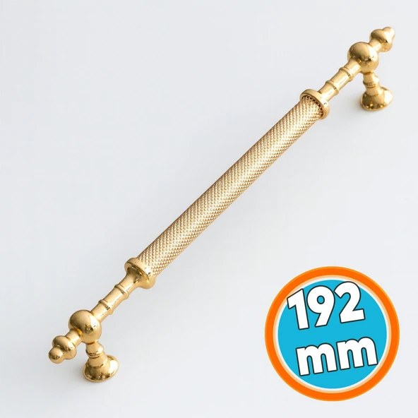 Mobilya Mutfak Çekmece Dolabı Dolap Kapak Kulpları Kulbu Altın Gold Metal Kulp 192 mm-19.2 cm ürün görseli 1