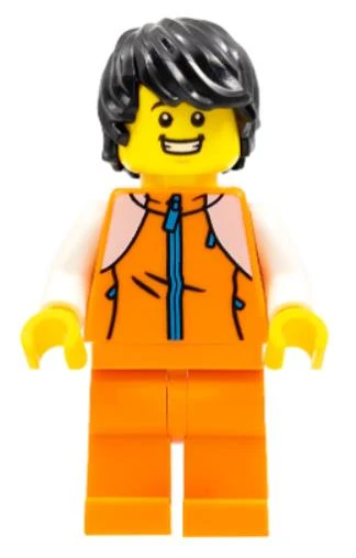 Lego Minifigür Man Orange Tracksuit hol267 ürün görseli 1
