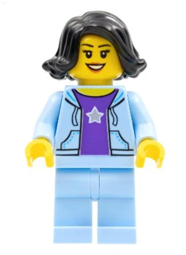 Lego Minifigür Woman, Black Hair hol261 ürün görseli 1