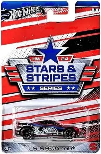 Hot Wheels Stars Stripes Series 2020 Corvette HRW66 ürün görseli 1