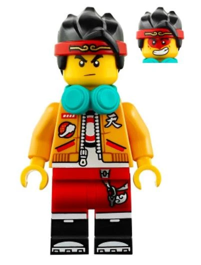 Lego Minifigür Monkie Kid Bright Light Orange Open Jacket mk019 ürün görseli 1