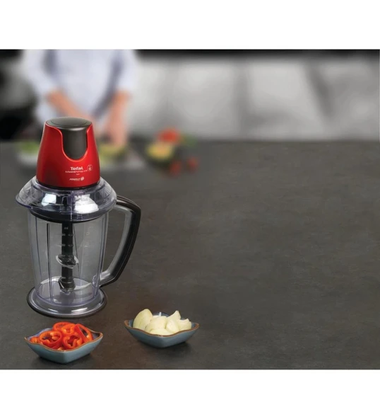 Tefal MB4705 MasterChop Powelix Maxi 4 Bıçaklı Rondo ve Doğrayıcı 500 W Kırmızı ürün görseli 1