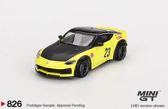 PTTAVM: Mini GT Nissan Z LB☆NATION WORKS Ikazuchi Yellow 826