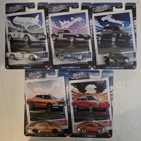 Hot Wheels Silver Series National İcons HRT81-979G 5'li Set ürün görseli 1