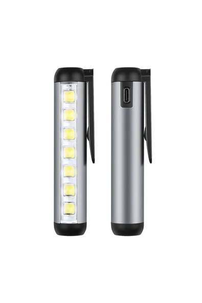 GOLD SİLVER ŞARJLI 7 LED LAMBALI MIKNATISLI PARMAK FENER ŞARJLI ürün görseli 1