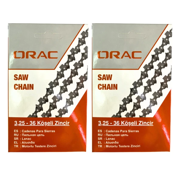 Orac 3,25 - 1.3 - 36 Diş Köşeli Zincir - 2 Adet ürün görseli 1