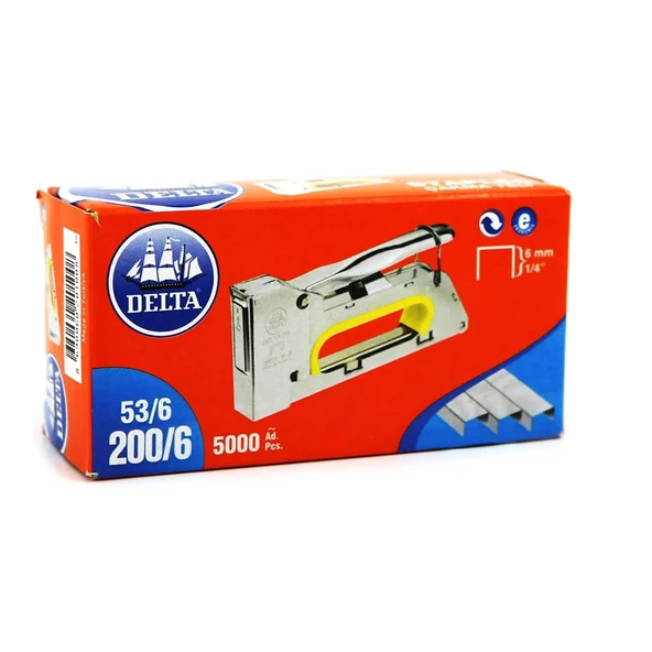 DELTA Zımba Teli 200/6 53/6 Kod 201 (5000 ADET) 6'lı Paket ürün görseli 1