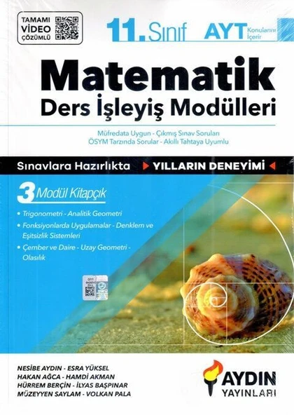 Aydın Yayınları 11. Sınıf Matematik Ders İşleyiş Modülleri ürün görseli 1