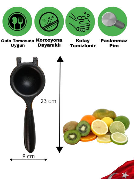 Döküm Portakal Limon Sıkacağı 23cm Narenciye Presi ürün görseli 1