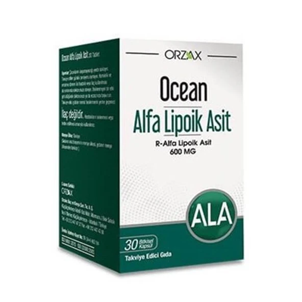 Orzax Ocean Alfa Lipoik Asit 600 mg 30 Tablet ürün görseli 1