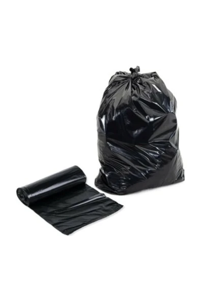 600 ADET ( 60 RULO) Jumbo Boy Çöp Poşeti 80x110 cm 60 Rulo Siyah Çöp Torbası ürün görseli 1