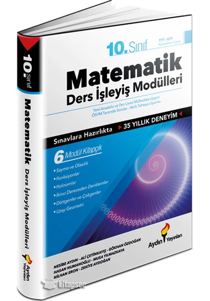 10. Sınıf Matematik Ders İşleyiş Modülleri Set Aydın Yayınları 2023 ürün görseli 1