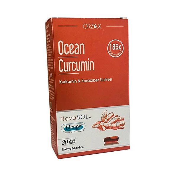 Orzax Ocean Curcumin Karabiber Ekstresi Takviye Edici Gıda 30 Kapsül ürün görseli 1