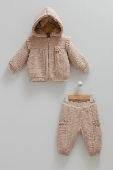 Caramell Cotton Jasmi %100 Pamuk 2'li Takım 56-62 cm 1-3 Ay Kahve CRML.KHV.TKK1142-5662 ürün görseli 1