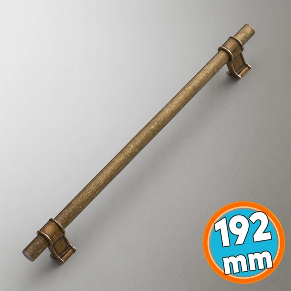 Mobilya Mutfak Çekmece Dolap Kulpu Kulbu Kulpları Eskitme Antik Sarı Metal 192 mm-19.2 cm ürün görseli 1