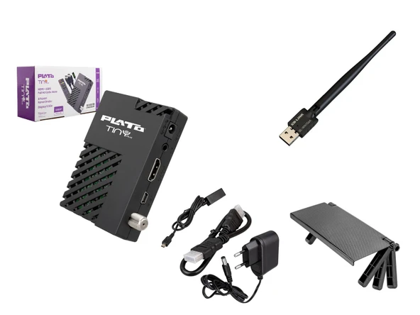 Plato Tiny Plus, Wifi ‘li, Tv Üstü Standlı, 8000 Kanal Hafızalı, HD Uydu Alıcısı, Hdmi Kablo Dahil ürün görseli 1